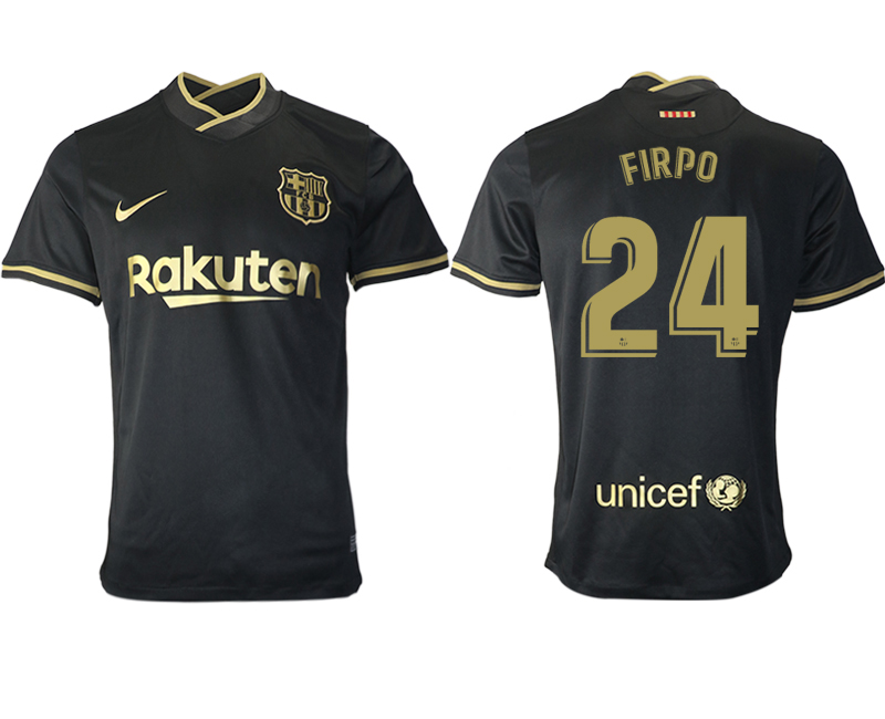 Men 2020-2021 club Barcelona away aaa version #24 black Soccer Jerseys